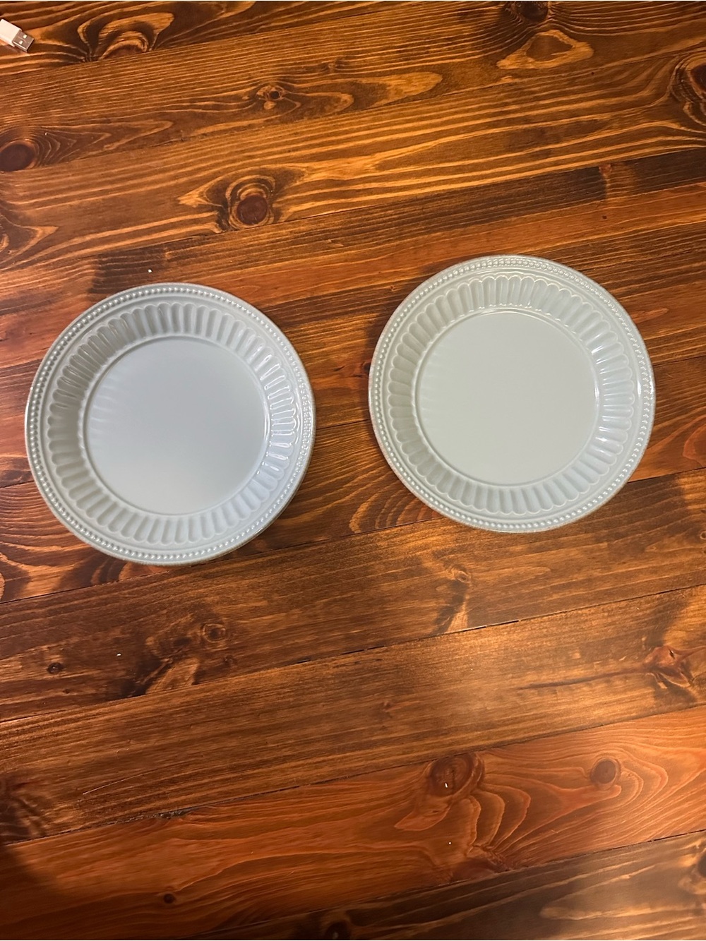 Lenox ice blue pearl salad dessert plates like new